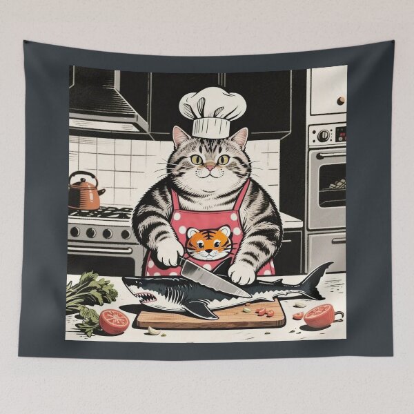 Item preview, chef meow designed and sold by artsmeow.