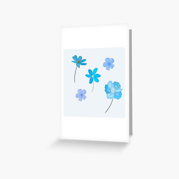 Item preview, Small blue flowers designed and sold by BlossomandIvy.