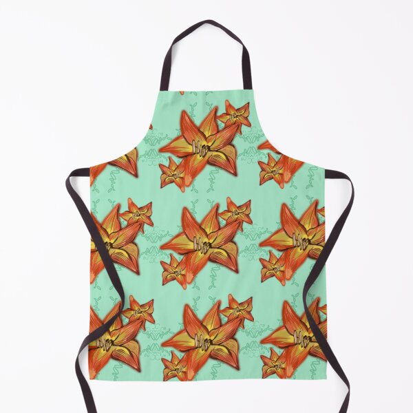 Item preview, Easter lily teal and orange designed and sold by goldsmudge.