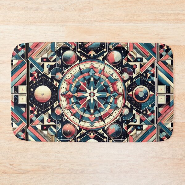 Item preview, colorful geometric decorative pattern designed and sold by Dogandesighn.