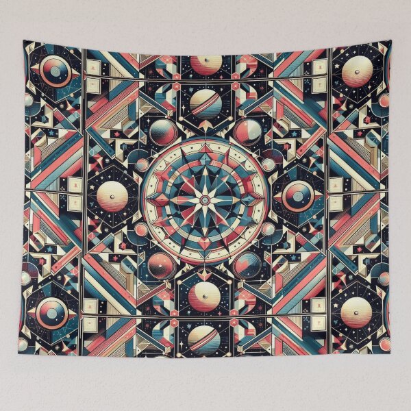 Item preview, colorful geometric decorative pattern designed and sold by Dogandesighn.