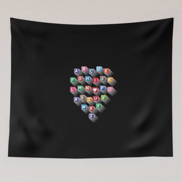 Item preview, Color Block Alphabet Heart Art designed and sold by Zakrytos ★★★★★.