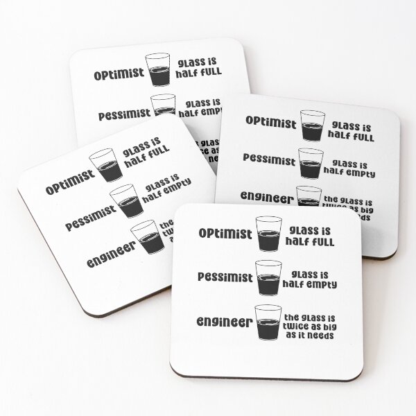 Item preview, Optimist Pessimist Engineer designed and sold by TeesYouWant.