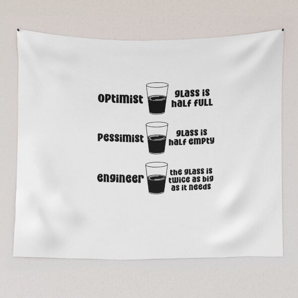 Item preview, Optimist Pessimist Engineer designed and sold by TeesYouWant.