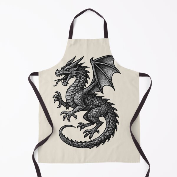 Item preview, Elegant Vintage Dragon Tattoo Illustration designed and sold by laura-downing.