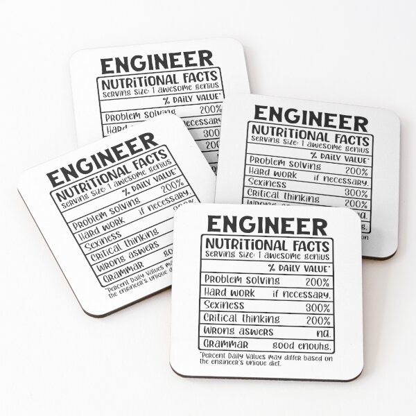 Item preview, Engineer Nutritional Facts designed and sold by TeesYouWant.
