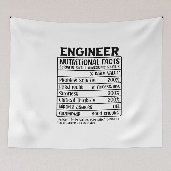 Item preview, Engineer Nutritional Facts designed and sold by TeesYouWant.