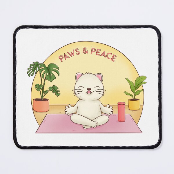 Item preview, A Cute Cat striking a Yoga Pose designed and sold by Doodleooly.