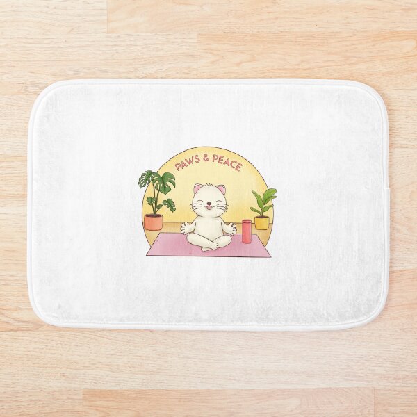 Item preview, Un lindo gato haciendo una pose de yoga designed and sold by Doodleooly.