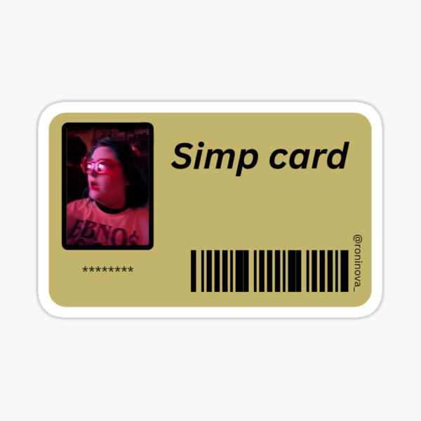 Artikel-Vorschau von Simp Card - Roninova, designt und verkauft von roninova-star.