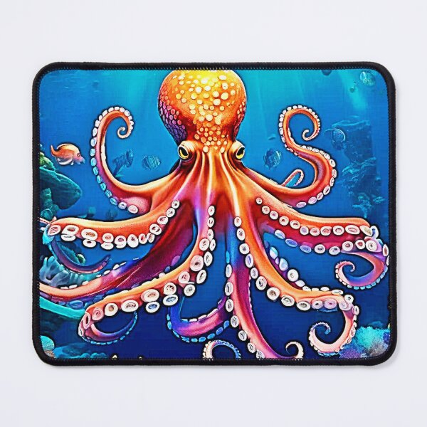 Item preview, Beautiful Underwater Octopus Art designed and sold by Health And Fitness Posts e-Store.