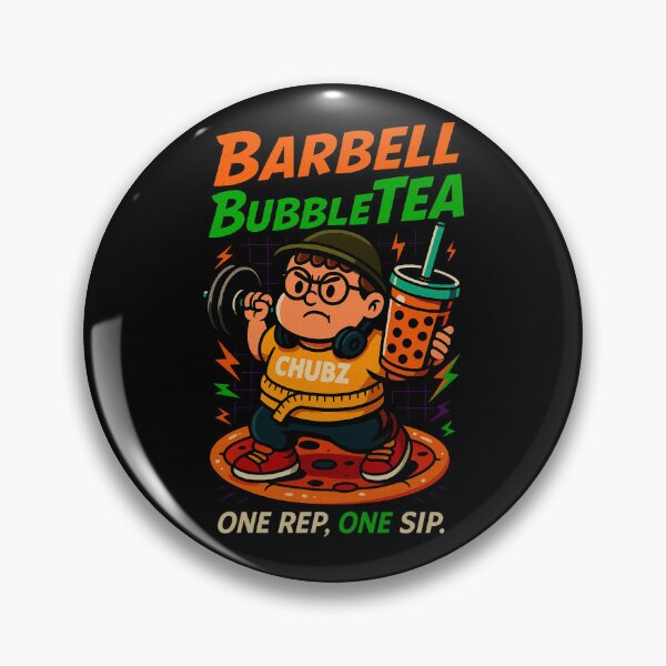 Item preview, Barbell vs Bubble Tea – Funny Chubby Fitness Design for Streetwear & Merch designed and sold by Patternicity.
