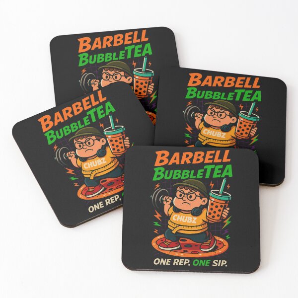 Item preview, Barbell vs Bubble Tea – Funny Chubby Fitness Design for Streetwear & Merch designed and sold by Patternicity.