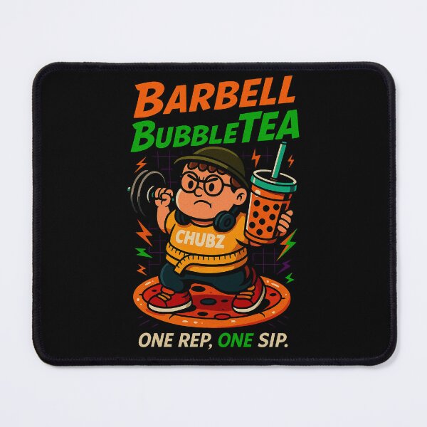 Item preview, Barbell vs Bubble Tea – Funny Chubby Fitness Design for Streetwear & Merch designed and sold by Patternicity.