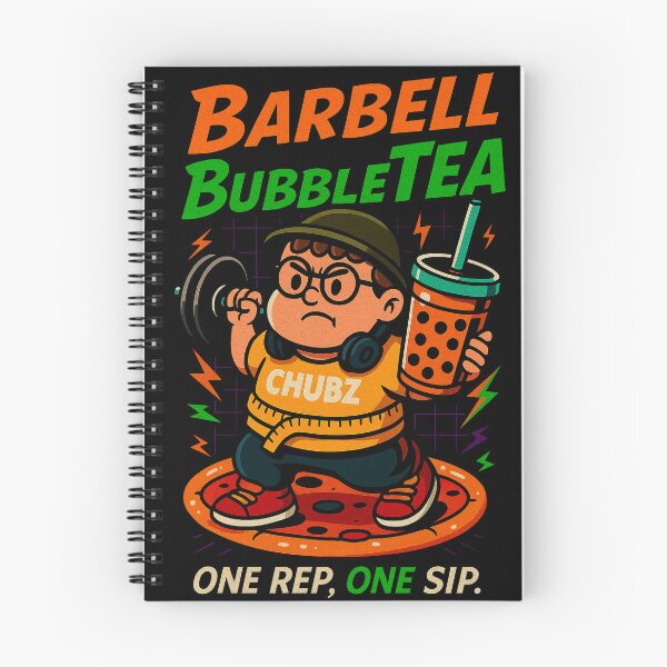 Item preview, Barbell vs Bubble Tea – Funny Chubby Fitness Design for Streetwear & Merch designed and sold by Patternicity.