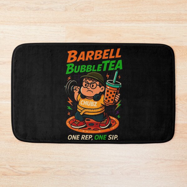 Item preview, Barbell vs Bubble Tea – Funny Chubby Fitness Design for Streetwear & Merch designed and sold by Patternicity.