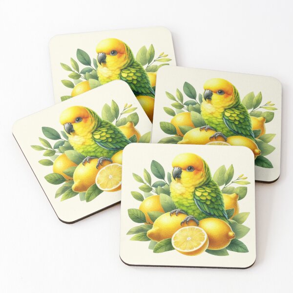 Item preview, Cute  Cartoon sun parrot with lemons designed and sold by Coolparrotgirl.