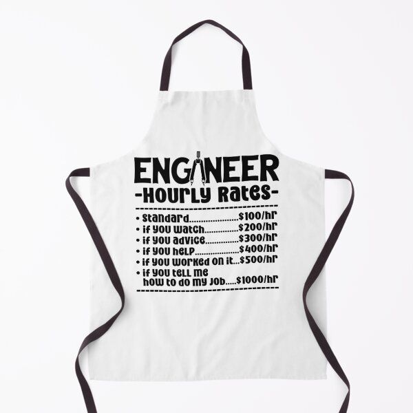 Item preview, Engineer Hourly Rates designed and sold by TeesYouWant.