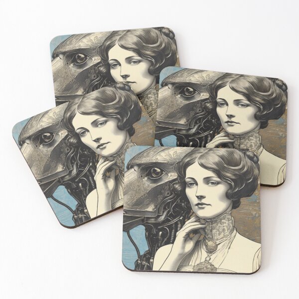 Item preview, Robot Love Art Illustrations from the 1800s | #21 designed and sold by NickWhittleArt.