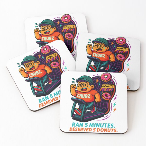 Item preview, Ran 5 Minutes Deserved 5 Donuts – Funny Gym Streetwear Art by CHUBZ designed and sold by Patternicity.