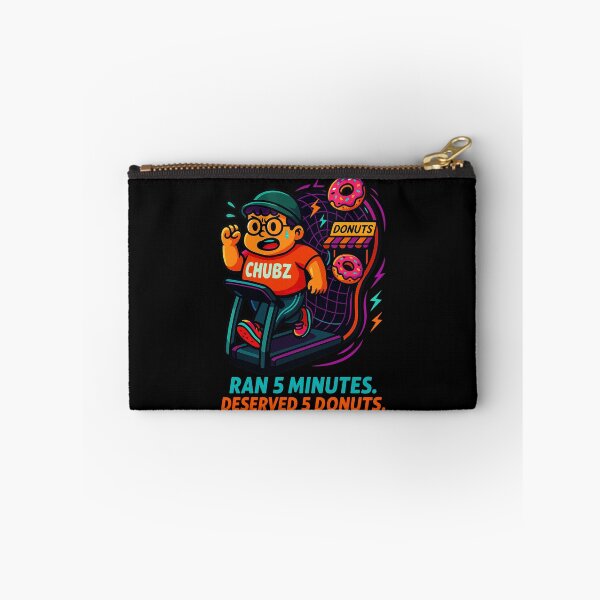 Item preview, Ran 5 Minutes Deserved 5 Donuts – Funny Gym Streetwear Art by CHUBZ designed and sold by Patternicity.