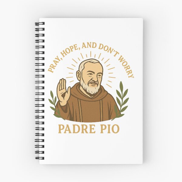 Item preview, Pray, Hope, and Don’t Worry – Padre Pio designed and sold by Floraisonco.