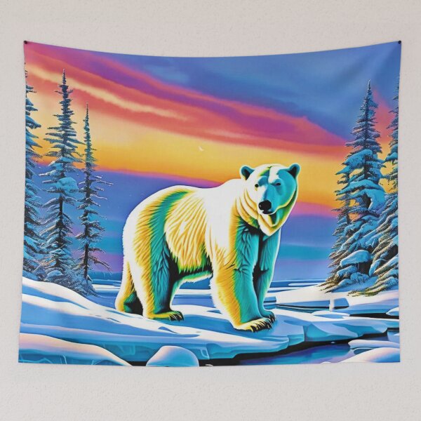 Item preview, Arctic Wild Snowy Polar Bear designed and sold by Health And Fitness Posts e-Store.