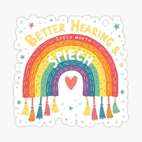 Item preview, Better Hearing and Speech Month Rainbow Awareness Design designed and sold by LUXORÉA.