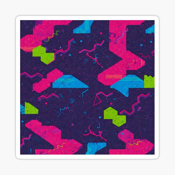 Vista previa del artículo con la obra «Patrón de alfombra arcade retro de los 80», diseñado y vendido por Seasons Waiting.