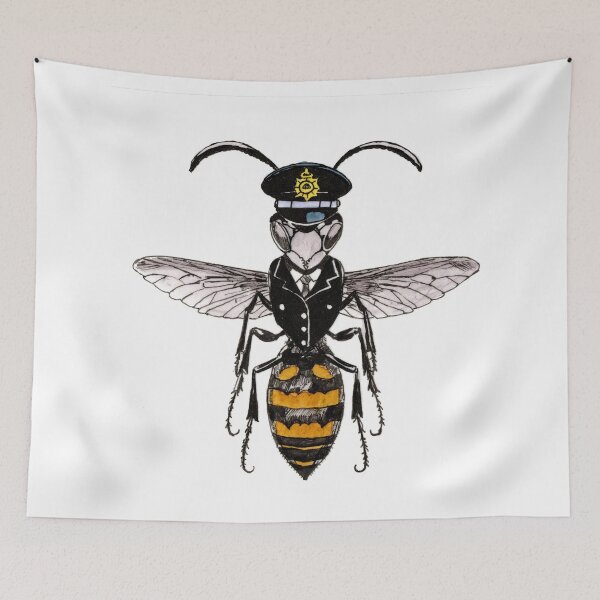 Item preview, Wasp in Uniform designed and sold by Scribbles & Doodles by Jinx.