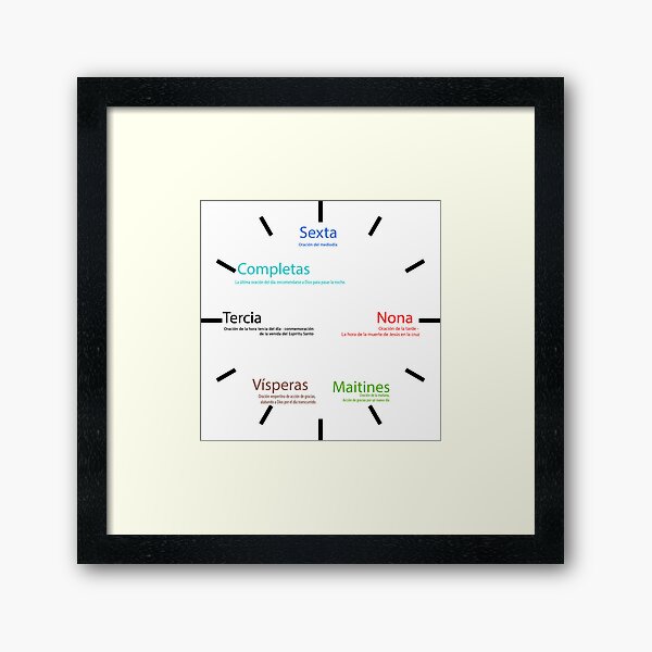 Vista previa del artículo con la obra «Reloj de tiempos de oracion cristiana», diseñado y vendido por JanChryzostom.