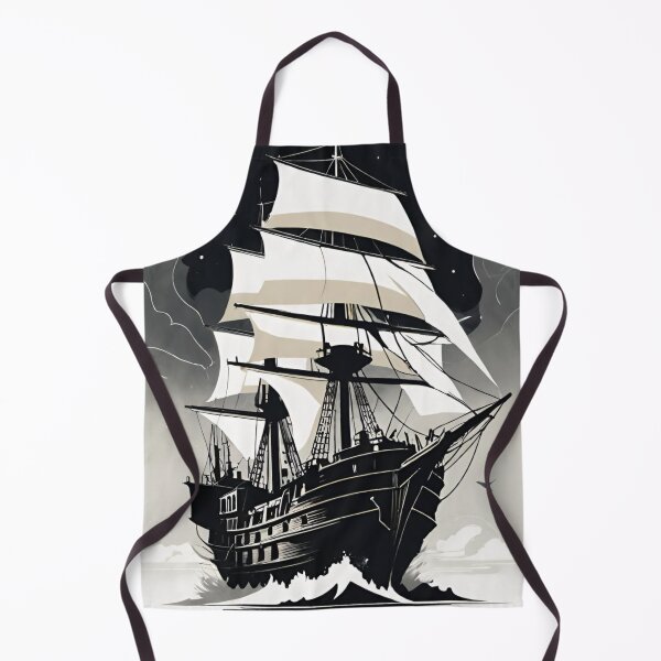 Item preview, ghost ship, flying Dutchman, sailboat, pirate ship designed and sold by DonnaBlankaArt.