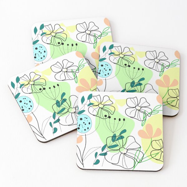 Item preview,  Vibrant Floral Illustration with lines and shapes designed and sold by Nature  Nblossom.