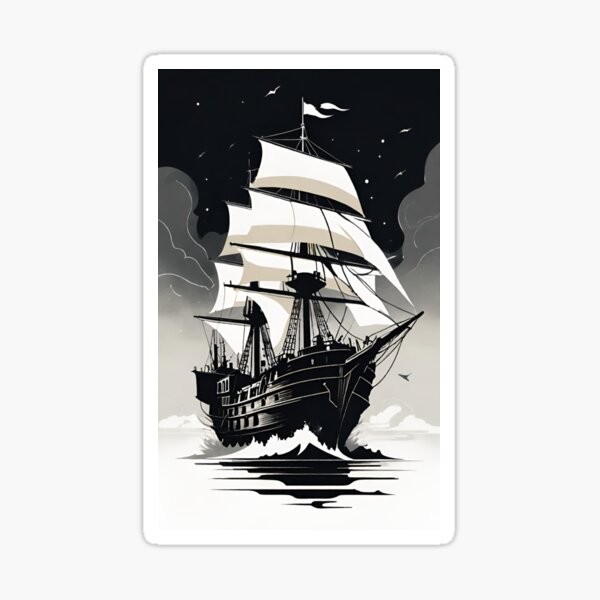 Item preview, ghost ship, flying Dutchman, sailboat, pirate ship designed and sold by Beladonna2021.