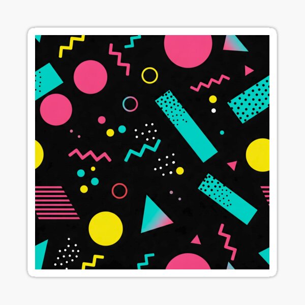 Vista previa del artículo con la obra «Alfombra arcade retro con diseño geométrico de los años 90», diseñado y vendido por Seasons Waiting.