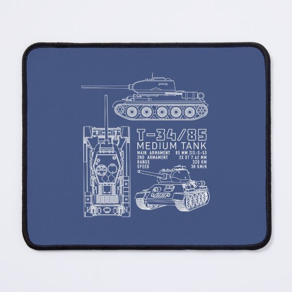 Item preview, T-34 85 Russian WW2 Tank Blueprints Infographic Diagrams designed and sold by MilitaryMart.