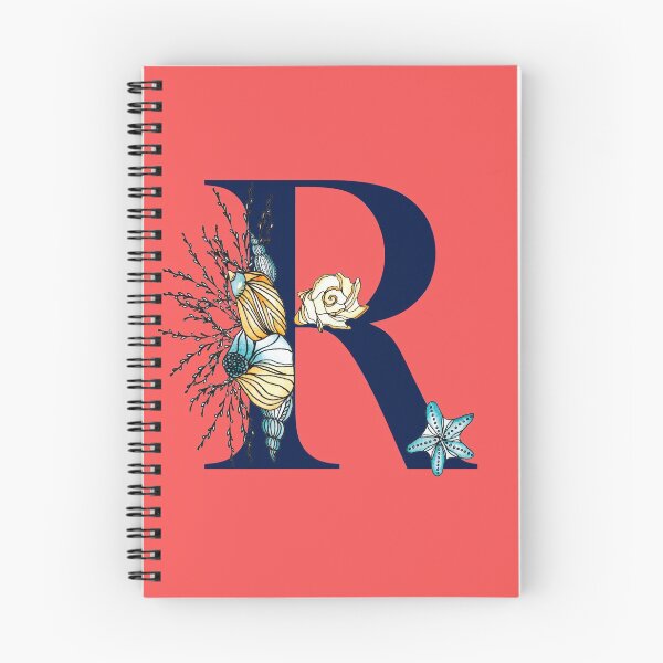 Item preview, Letter R - Navy uppercase Alphabet, sea life, seashells, ocean, nautical designed and sold by ArtOlB.