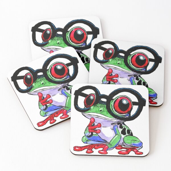 Item preview, Frog in Glasses designed and sold by Scribbles & Doodles by Jinx.