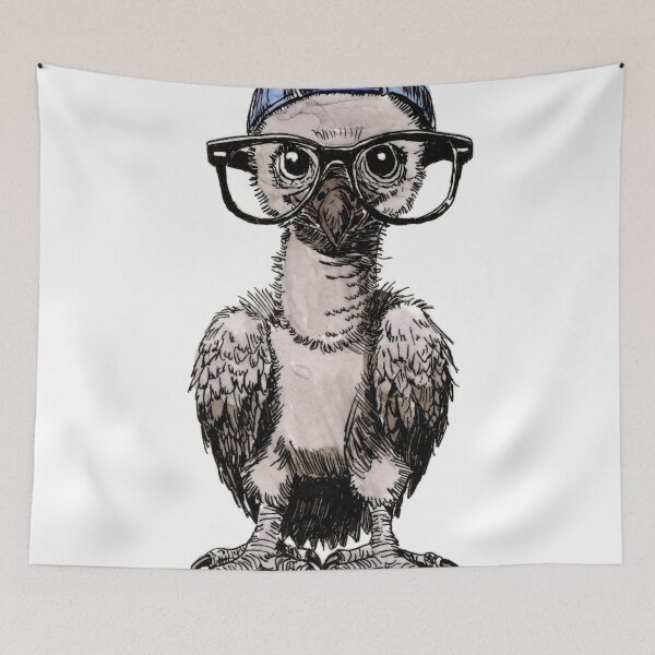 Item preview, Baby Vulture in Glasses designed and sold by Scribbles & Doodles by Jinx.