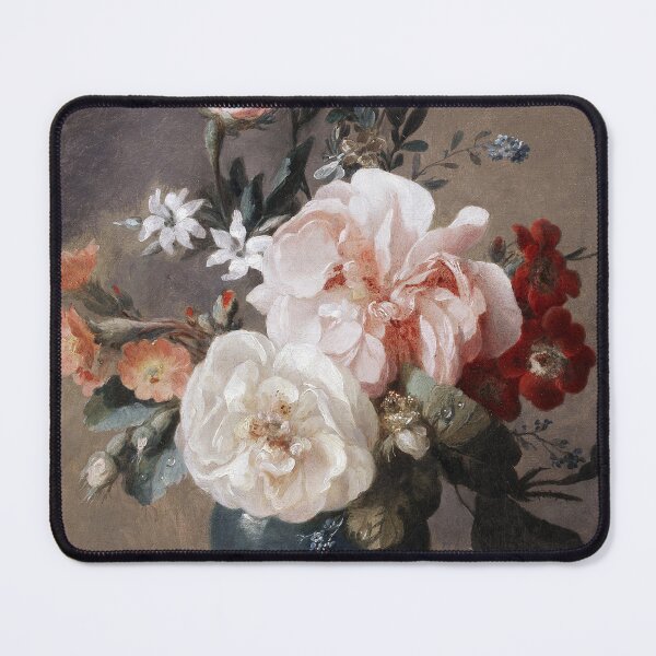 Item preview, Roses, orange blossom and other flowers in a blue vase | Anne Vallayer-Coster designed and sold by LaMadeleine.