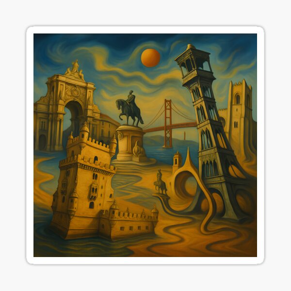 Item preview, Lisbon in a Dream – A Surrealist Tribute to Dalí’s Vision designed and sold by HugoTrader.