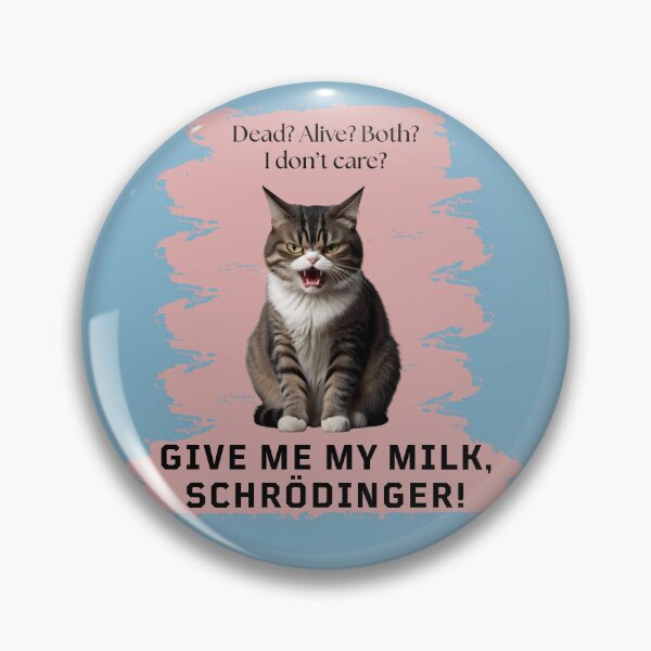 Item preview, Schrodinger Cat Dead and Alive designed and sold by Agnes-Creative.