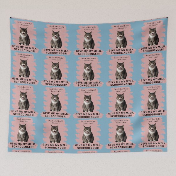 Item preview, Schrodinger Cat Dead and Alive designed and sold by Agnes-Creative.