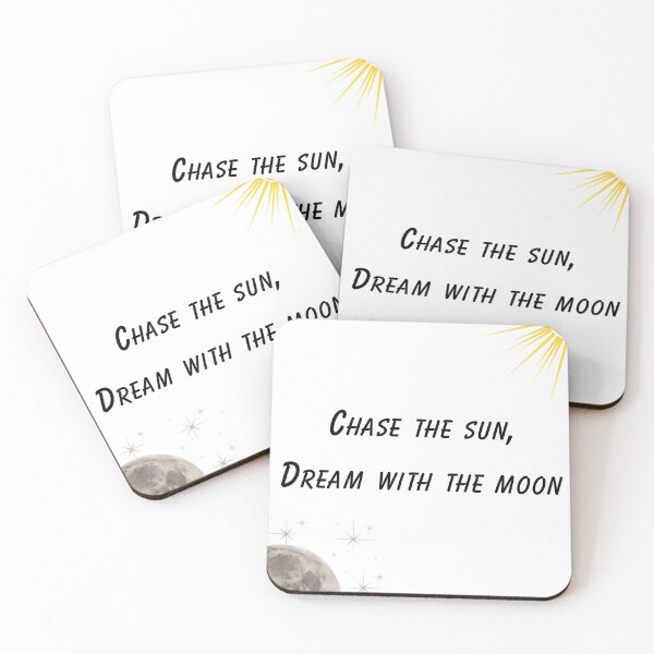 Item preview, Chase The Sun, Dream With The Moon — Inspirational Sky Quote designed and sold by AIKNOCKTECK.