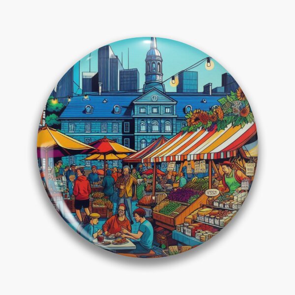 Item preview, Montreal Market Comic Design – Bold AI Illustration for Clothing, Accessories & Canadian Urban Travel-Inspired Fashion designed and sold by knalpot-design.
