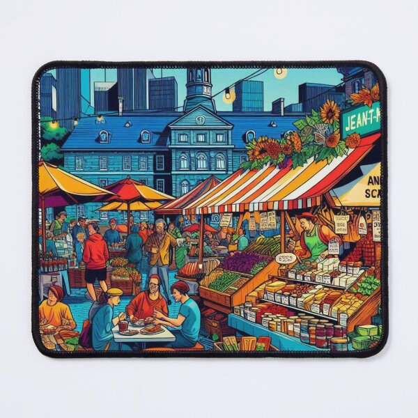 Item preview, Montreal Market Comic Design – Bold AI Illustration for Clothing, Accessories & Canadian Urban Travel-Inspired Fashion designed and sold by knalpot-design.
