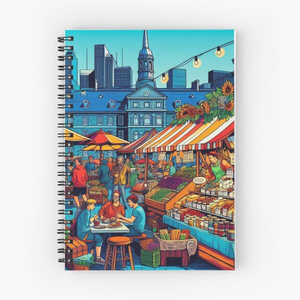 Item preview, Montreal Market Comic Design – Bold AI Illustration for Clothing, Accessories & Canadian Urban Travel-Inspired Fashion designed and sold by knalpot-design.
