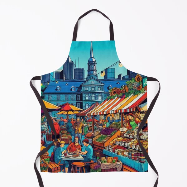 Item preview, Montreal Market Comic Design – Bold AI Illustration for Clothing, Accessories & Canadian Urban Travel-Inspired Fashion designed and sold by knalpot-design.