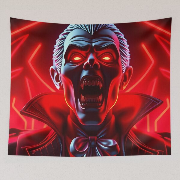 Item preview, Neon Vampire Rage – Futuristic Horror Art designed and sold by FusionCipher.