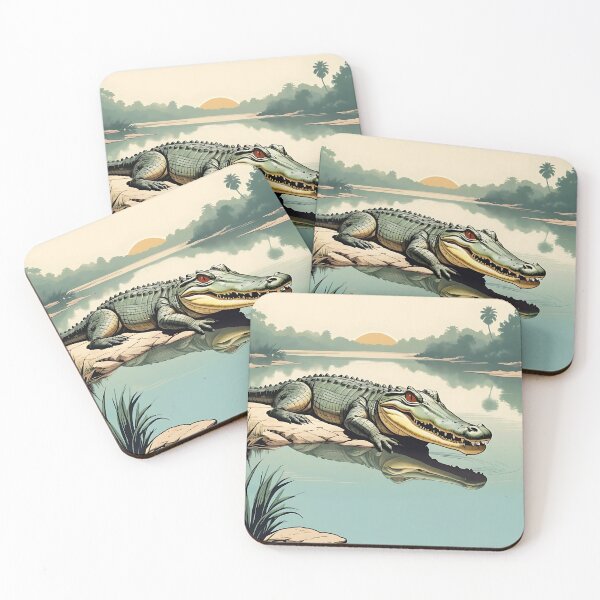 Item preview, Crocodile vintage art designed and sold by SeaSoulArt.